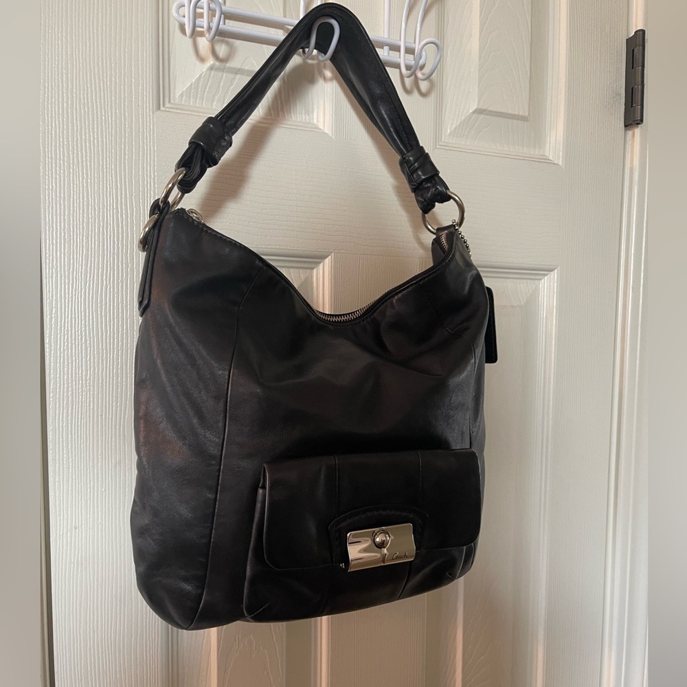 Coach Black Leather Kristin Shoulder Bag - Picture 10 of 10